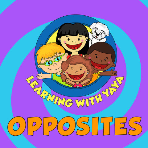 opposites, educational videos, songs and books, preschool materials, materials for speech and language therapy